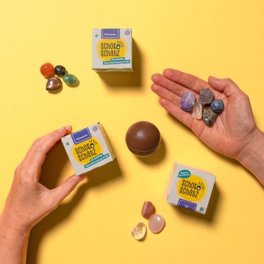 Schokoschatz für Kids "Glückssteine"
