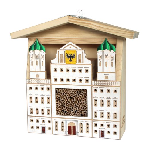 Wildbienenhaus "Rathaus" bemalt